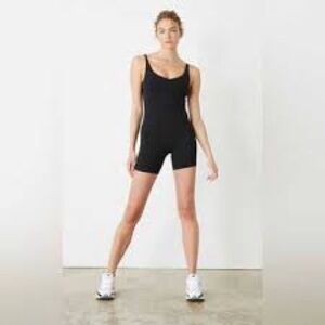 Black Scoop-Neck Sleeveless Romper Dress for Women